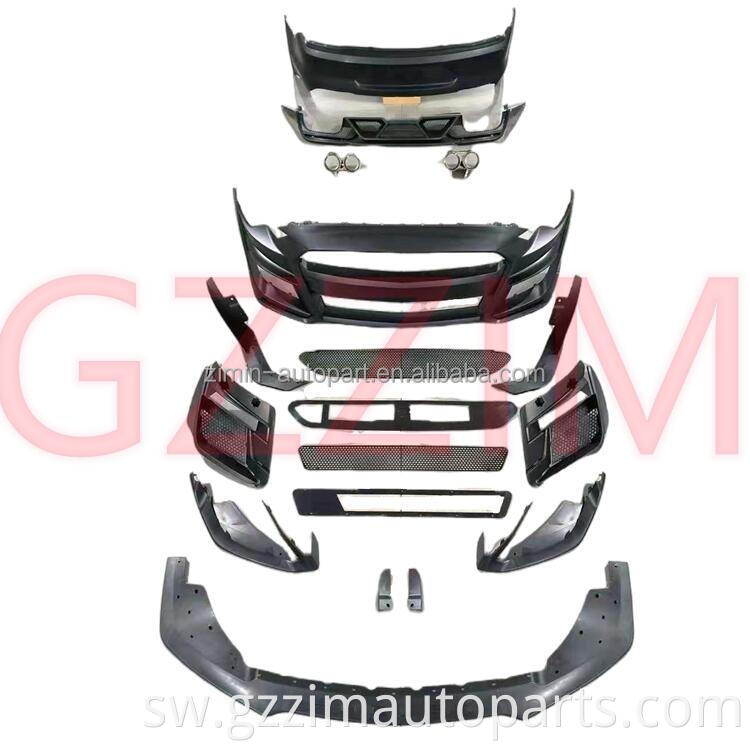 Mbele na nyuma bumper grille upande wa sketi ya mwili vifaa vya kuboresha sehemu za Mustang 2018 - 2020 sasisha hadi GT500 Shelby
